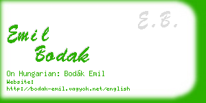 emil bodak business card